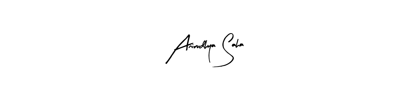 Anirudhya Saha stylish signature style. Best Handwritten Sign (Arty Signature) for my name. Handwritten Signature Collection Ideas for my name Anirudhya Saha. Anirudhya Saha signature style 8 images and pictures png