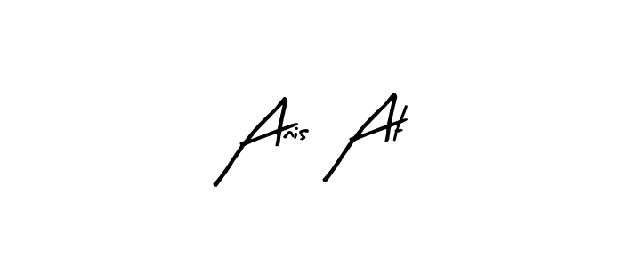 Similarly Arty Signature is the best handwritten signature design. Signature creator online .You can use it as an online autograph creator for name Anis At. Anis At signature style 8 images and pictures png