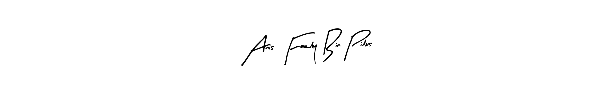 Arty Signature is a professional signature style that is perfect for those who want to add a touch of class to their signature. It is also a great choice for those who want to make their signature more unique. Get Anis Fazly Bin Pilus name to fancy signature for free. Anis Fazly Bin Pilus signature style 8 images and pictures png