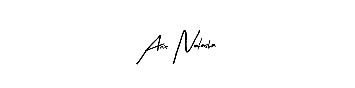 How to make Anis Natasha name signature. Use Arty Signature style for creating short signs online. This is the latest handwritten sign. Anis Natasha signature style 8 images and pictures png