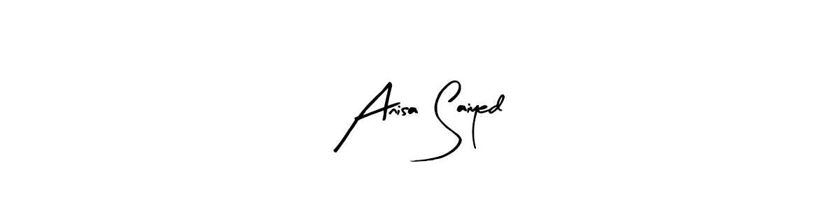 The best way (Arty Signature) to make a short signature is to pick only two or three words in your name. The name Anisa Saiyed include a total of six letters. For converting this name. Anisa Saiyed signature style 8 images and pictures png