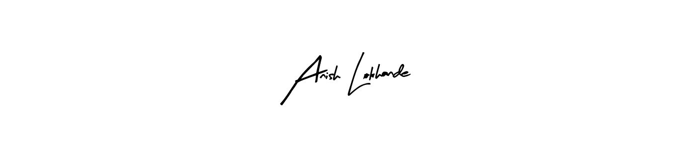 Also You can easily find your signature by using the search form. We will create Anish Lokhande name handwritten signature images for you free of cost using Arty Signature sign style. Anish Lokhande signature style 8 images and pictures png