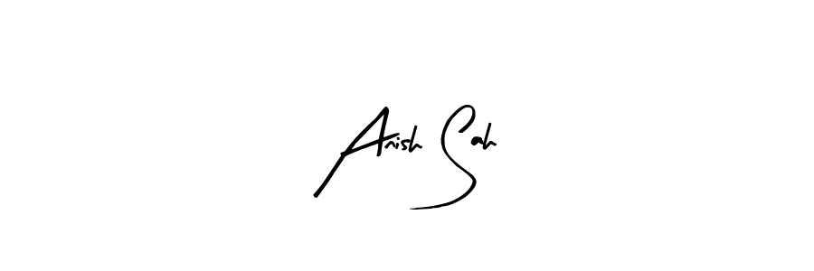 Also You can easily find your signature by using the search form. We will create Anish Sah name handwritten signature images for you free of cost using Arty Signature sign style. Anish Sah signature style 8 images and pictures png