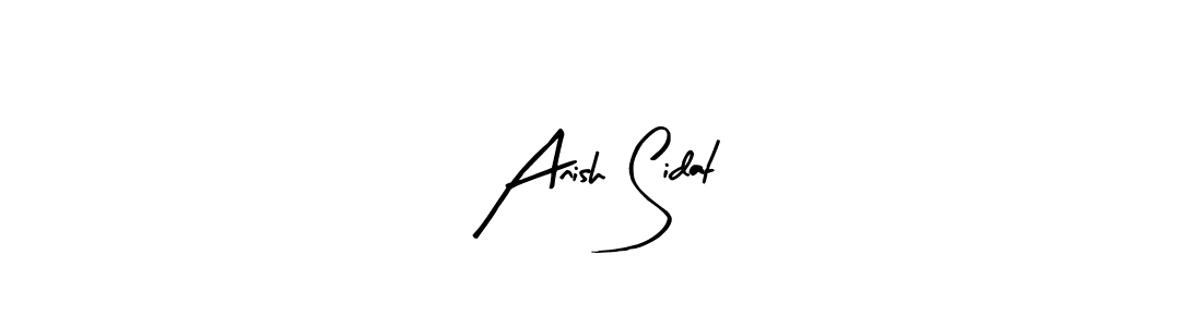 The best way (Arty Signature) to make a short signature is to pick only two or three words in your name. The name Anish Sidat include a total of six letters. For converting this name. Anish Sidat signature style 8 images and pictures png