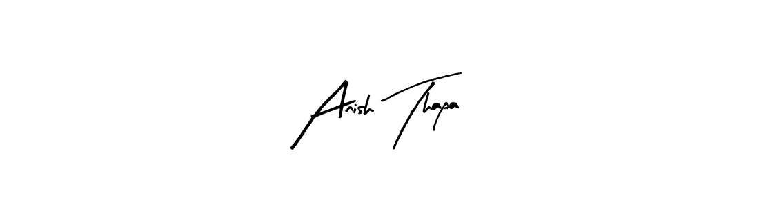 Use a signature maker to create a handwritten signature online. With this signature software, you can design (Arty Signature) your own signature for name Anish Thapa. Anish Thapa signature style 8 images and pictures png