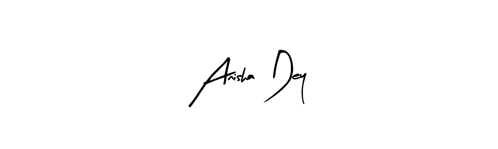 Arty Signature is a professional signature style that is perfect for those who want to add a touch of class to their signature. It is also a great choice for those who want to make their signature more unique. Get Anisha Dey name to fancy signature for free. Anisha Dey signature style 8 images and pictures png