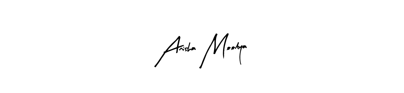 Use a signature maker to create a handwritten signature online. With this signature software, you can design (Arty Signature) your own signature for name Anisha Moolya. Anisha Moolya signature style 8 images and pictures png
