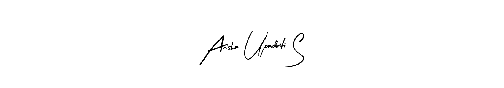 Here are the top 10 professional signature styles for the name Anisha Upadriti S. These are the best autograph styles you can use for your name. Anisha Upadriti S signature style 8 images and pictures png