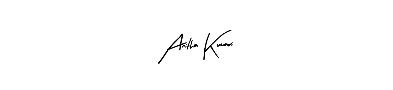 Make a beautiful signature design for name Anitha Kumari. With this signature (Arty Signature) style, you can create a handwritten signature for free. Anitha Kumari signature style 8 images and pictures png