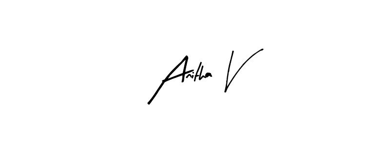 Anitha V stylish signature style. Best Handwritten Sign (Arty Signature) for my name. Handwritten Signature Collection Ideas for my name Anitha V. Anitha V signature style 8 images and pictures png