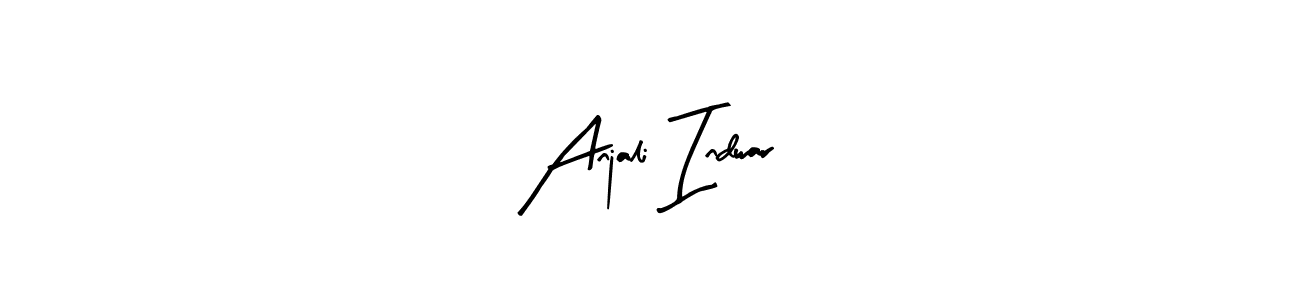 Similarly Arty Signature is the best handwritten signature design. Signature creator online .You can use it as an online autograph creator for name Anjali Indwar. Anjali Indwar signature style 8 images and pictures png