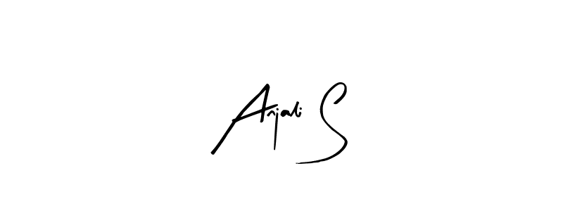 How to make Anjali S name signature. Use Arty Signature style for creating short signs online. This is the latest handwritten sign. Anjali S signature style 8 images and pictures png