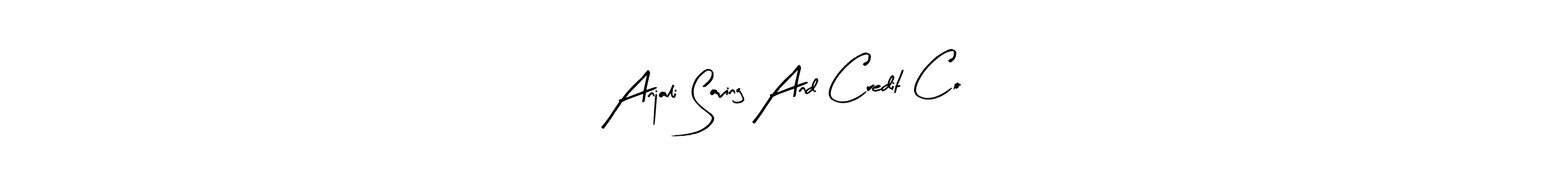 Make a beautiful signature design for name Anjali Saving And Credit Co. With this signature (Arty Signature) style, you can create a handwritten signature for free. Anjali Saving And Credit Co signature style 8 images and pictures png