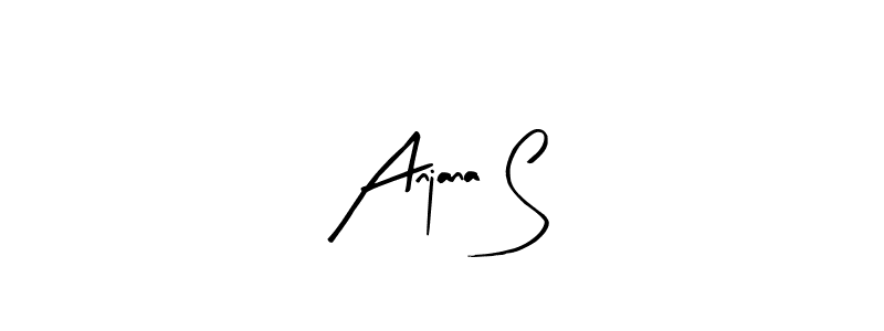 The best way (Arty Signature) to make a short signature is to pick only two or three words in your name. The name Anjana S include a total of six letters. For converting this name. Anjana S signature style 8 images and pictures png