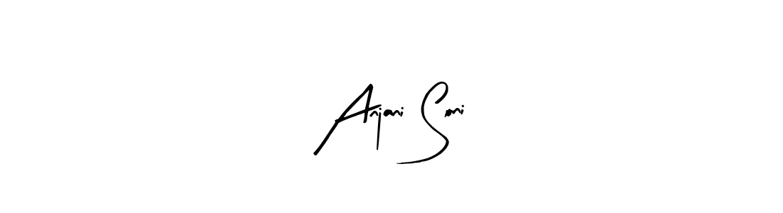 Create a beautiful signature design for name Anjani Soni. With this signature (Arty Signature) fonts, you can make a handwritten signature for free. Anjani Soni signature style 8 images and pictures png