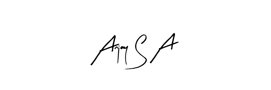 Make a beautiful signature design for name Anjay S A. Use this online signature maker to create a handwritten signature for free. Anjay S A signature style 8 images and pictures png