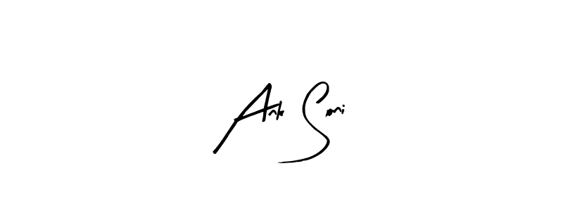Ank Soni stylish signature style. Best Handwritten Sign (Arty Signature) for my name. Handwritten Signature Collection Ideas for my name Ank Soni. Ank Soni signature style 8 images and pictures png