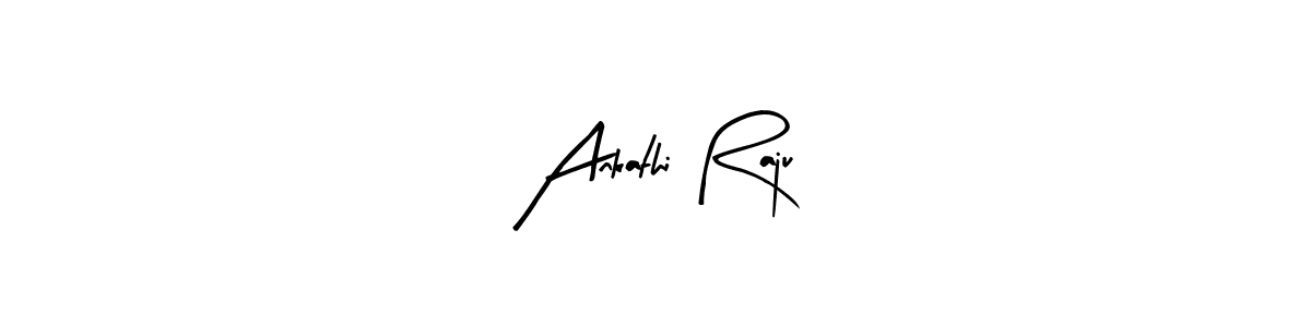Arty Signature is a professional signature style that is perfect for those who want to add a touch of class to their signature. It is also a great choice for those who want to make their signature more unique. Get Ankathi Raju name to fancy signature for free. Ankathi Raju signature style 8 images and pictures png