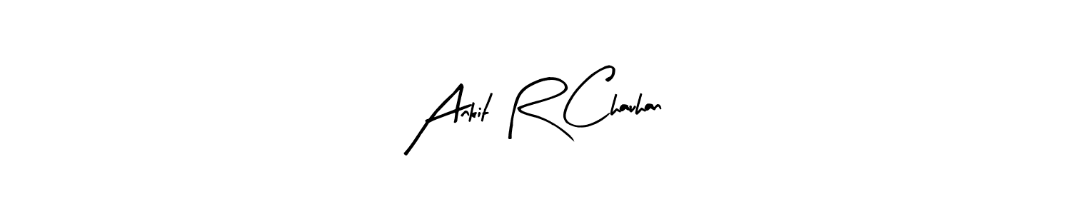 Arty Signature is a professional signature style that is perfect for those who want to add a touch of class to their signature. It is also a great choice for those who want to make their signature more unique. Get Ankit R Chauhan name to fancy signature for free. Ankit R Chauhan signature style 8 images and pictures png