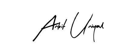 Practice writing Ankit Uniyal with the flow of Arty Signature lettering. A fantastic source of inspiration for developing your personal signature style. Ankit Uniyal signature style 8 images and pictures png