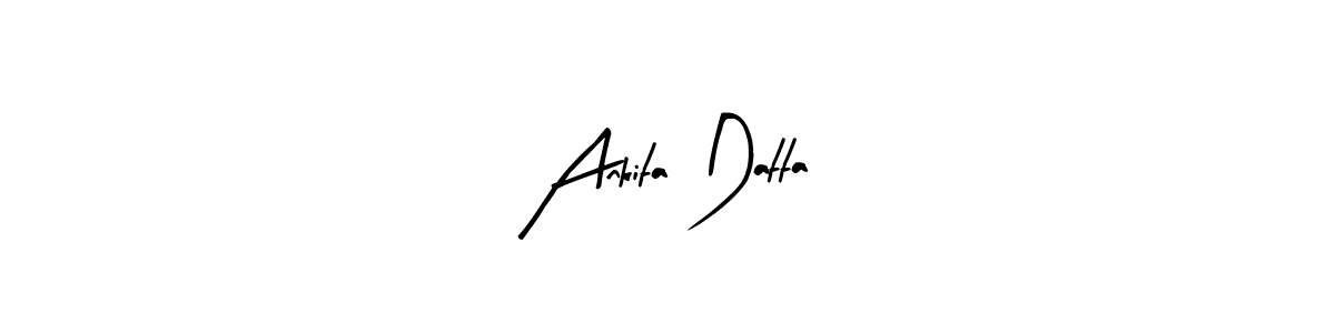 How to make Ankita Datta name signature. Use Arty Signature style for creating short signs online. This is the latest handwritten sign. Ankita Datta signature style 8 images and pictures png
