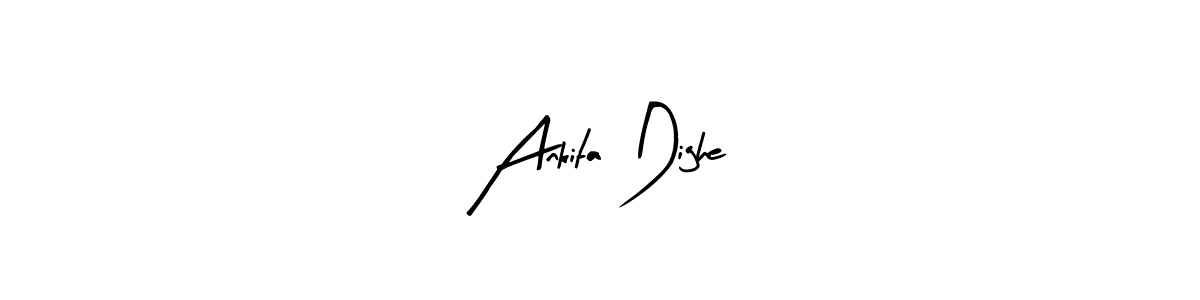 Arty Signature is a professional signature style that is perfect for those who want to add a touch of class to their signature. It is also a great choice for those who want to make their signature more unique. Get Ankita Dighe name to fancy signature for free. Ankita Dighe signature style 8 images and pictures png