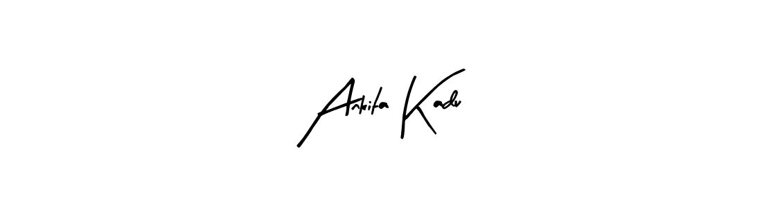 How to make Ankita Kadu name signature. Use Arty Signature style for creating short signs online. This is the latest handwritten sign. Ankita Kadu signature style 8 images and pictures png