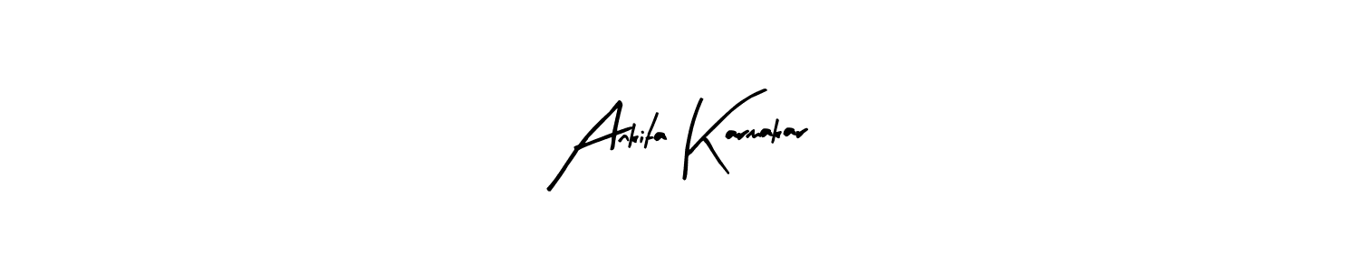 Create a beautiful signature design for name Ankita Karmakar. With this signature (Arty Signature) fonts, you can make a handwritten signature for free. Ankita Karmakar signature style 8 images and pictures png