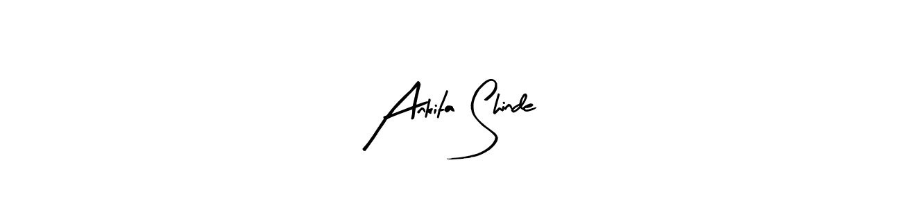 Arty Signature is a professional signature style that is perfect for those who want to add a touch of class to their signature. It is also a great choice for those who want to make their signature more unique. Get Ankita Shinde name to fancy signature for free. Ankita Shinde signature style 8 images and pictures png