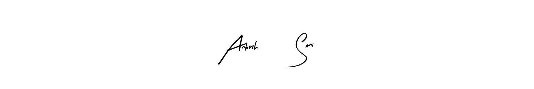 This is the best signature style for the Ankush ❤️ Soni name. Also you like these signature font (Arty Signature). Mix name signature. Ankush ❤️ Soni signature style 8 images and pictures png