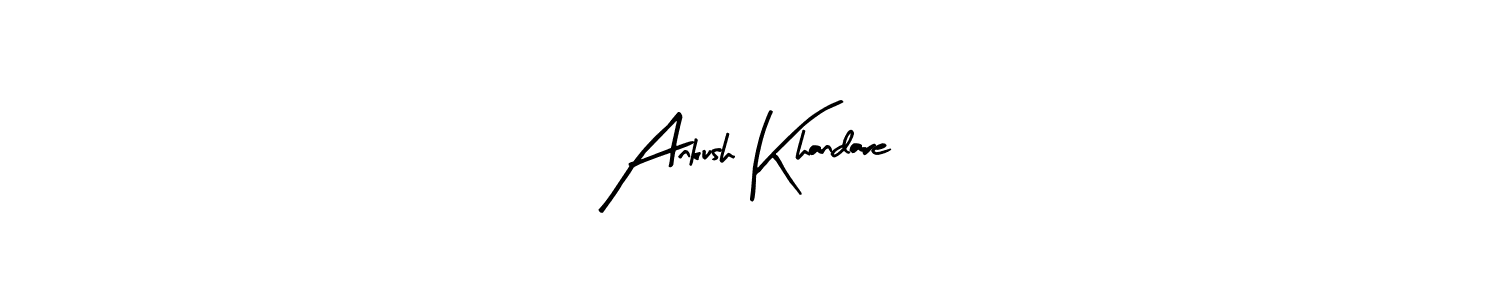 How to make Ankush Khandare name signature. Use Arty Signature style for creating short signs online. This is the latest handwritten sign. Ankush Khandare signature style 8 images and pictures png