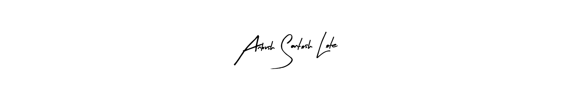 Use a signature maker to create a handwritten signature online. With this signature software, you can design (Arty Signature) your own signature for name Ankush Santosh Lote. Ankush Santosh Lote signature style 8 images and pictures png