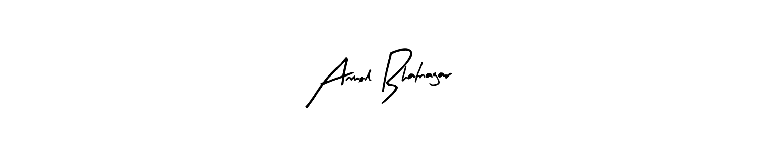 The best way (Arty Signature) to make a short signature is to pick only two or three words in your name. The name Anmol Bhatnagar include a total of six letters. For converting this name. Anmol Bhatnagar signature style 8 images and pictures png