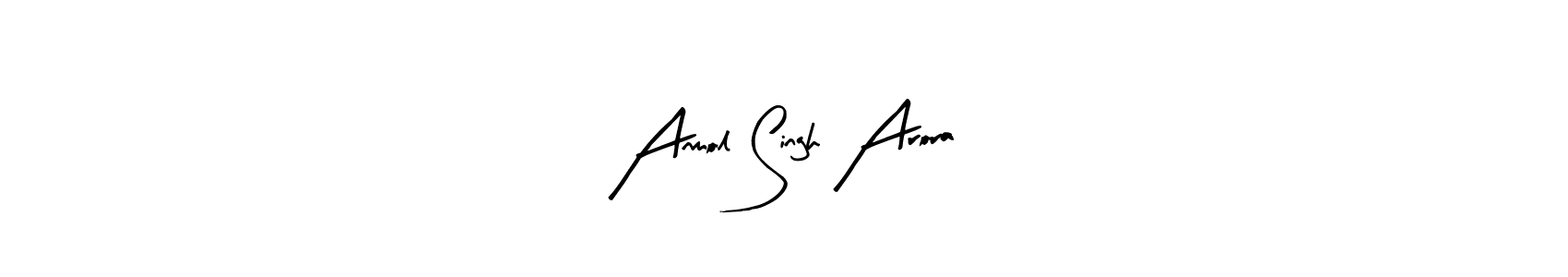 How to make Anmol Singh Arora name signature. Use Arty Signature style for creating short signs online. This is the latest handwritten sign. Anmol Singh Arora signature style 8 images and pictures png