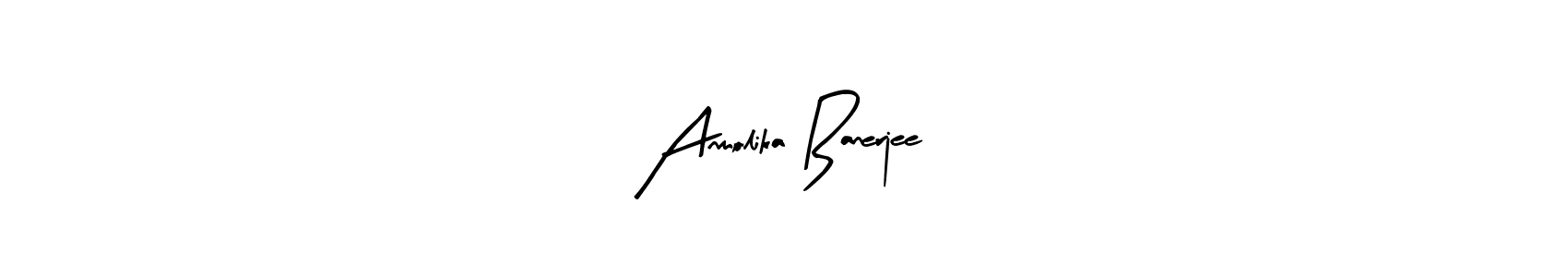 You should practise on your own different ways (Arty Signature) to write your name (Anmolika Banerjee) in signature. don't let someone else do it for you. Anmolika Banerjee signature style 8 images and pictures png