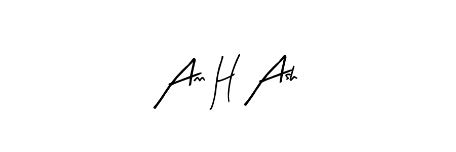 Ann H Ash stylish signature style. Best Handwritten Sign (Arty Signature) for my name. Handwritten Signature Collection Ideas for my name Ann H Ash. Ann H Ash signature style 8 images and pictures png