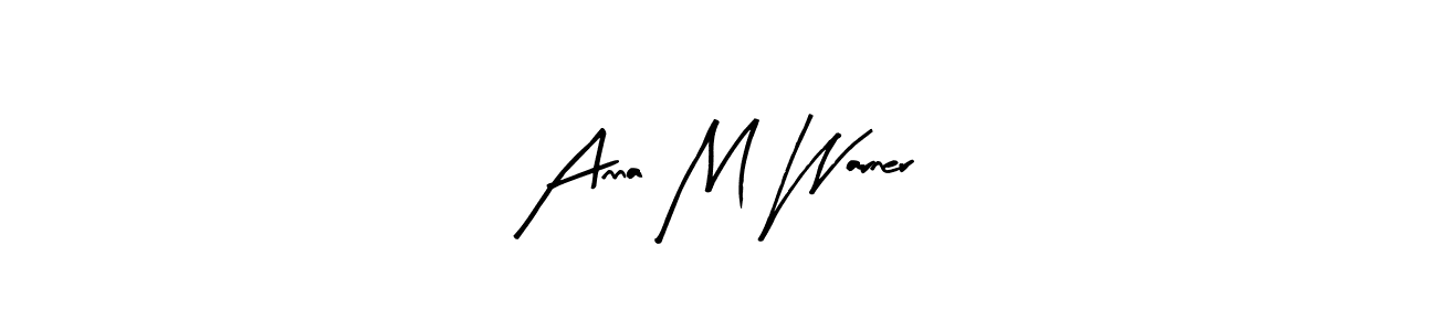 if you are searching for the best signature style for your name Anna M Warner. so please give up your signature search. here we have designed multiple signature styles  using Arty Signature. Anna M Warner signature style 8 images and pictures png