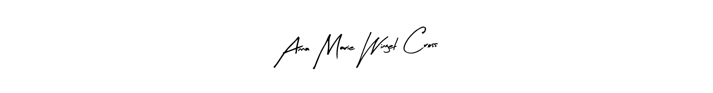 Make a beautiful signature design for name Anna Marie Winget Cross. With this signature (Arty Signature) style, you can create a handwritten signature for free. Anna Marie Winget Cross signature style 8 images and pictures png