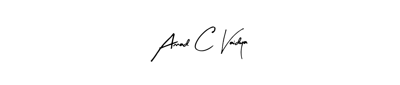 Use a signature maker to create a handwritten signature online. With this signature software, you can design (Arty Signature) your own signature for name Annad C Vaidya. Annad C Vaidya signature style 8 images and pictures png