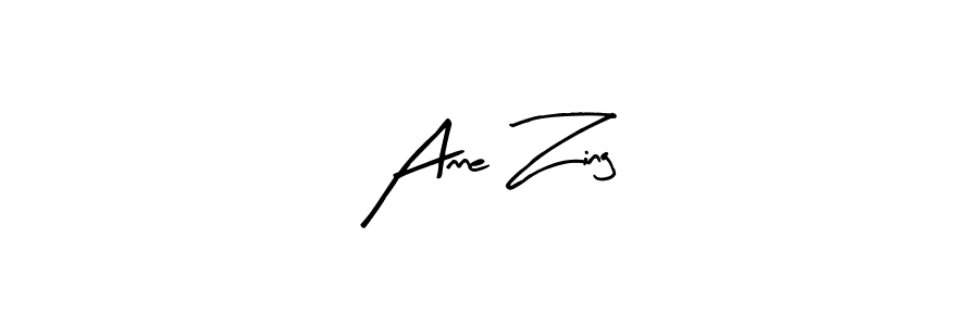 Arty Signature is a professional signature style that is perfect for those who want to add a touch of class to their signature. It is also a great choice for those who want to make their signature more unique. Get Anne Zing name to fancy signature for free. Anne Zing signature style 8 images and pictures png