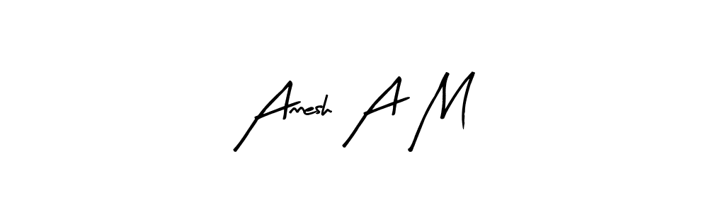 The best way (Arty Signature) to make a short signature is to pick only two or three words in your name. The name Annesh A M include a total of six letters. For converting this name. Annesh A M signature style 8 images and pictures png