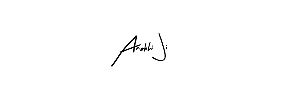 Make a beautiful signature design for name Anokhi Ji. With this signature (Arty Signature) style, you can create a handwritten signature for free. Anokhi Ji signature style 8 images and pictures png