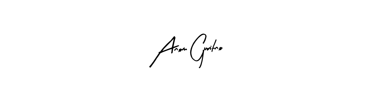 Use a signature maker to create a handwritten signature online. With this signature software, you can design (Arty Signature) your own signature for name Anom Guritno. Anom Guritno signature style 8 images and pictures png