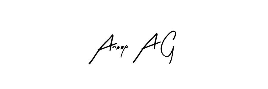 Also we have Anoop A G name is the best signature style. Create professional handwritten signature collection using Arty Signature autograph style. Anoop A G signature style 8 images and pictures png