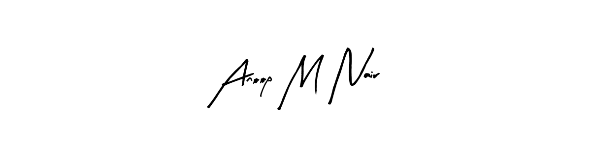 Design your own signature with our free online signature maker. With this signature software, you can create a handwritten (Arty Signature) signature for name Anoop M Nair. Anoop M Nair signature style 8 images and pictures png