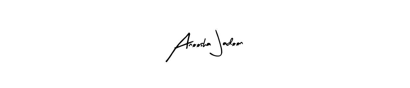 Create a beautiful signature design for name Anoosha Jadoon. With this signature (Arty Signature) fonts, you can make a handwritten signature for free. Anoosha Jadoon signature style 8 images and pictures png
