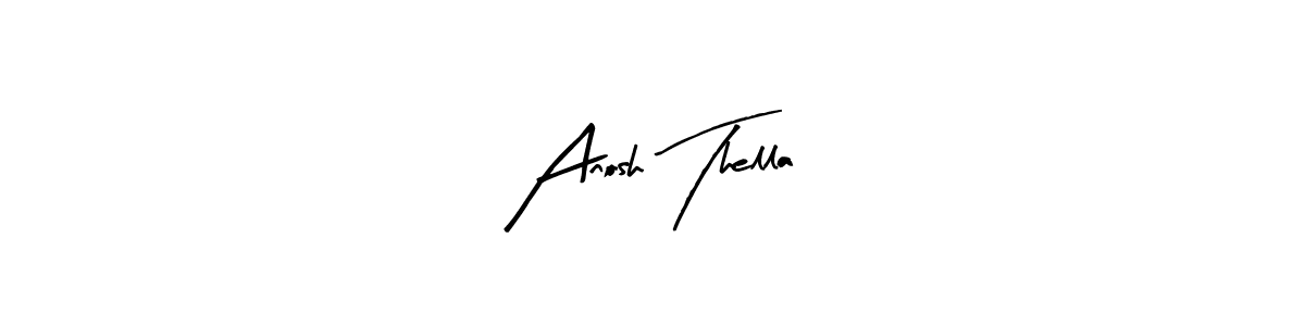 Also we have Anosh Thella name is the best signature style. Create professional handwritten signature collection using Arty Signature autograph style. Anosh Thella signature style 8 images and pictures png