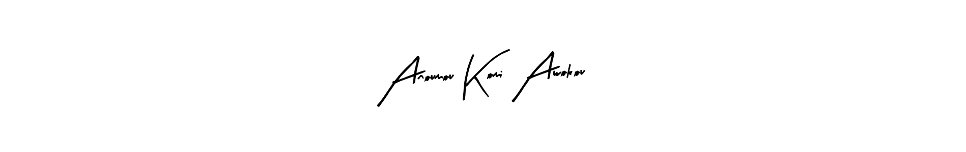 How to make Anoumou Komi Awokou name signature. Use Arty Signature style for creating short signs online. This is the latest handwritten sign. Anoumou Komi Awokou signature style 8 images and pictures png