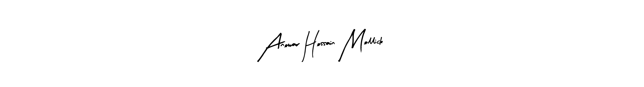 Arty Signature is a professional signature style that is perfect for those who want to add a touch of class to their signature. It is also a great choice for those who want to make their signature more unique. Get Anowar Hossain Mollick name to fancy signature for free. Anowar Hossain Mollick signature style 8 images and pictures png