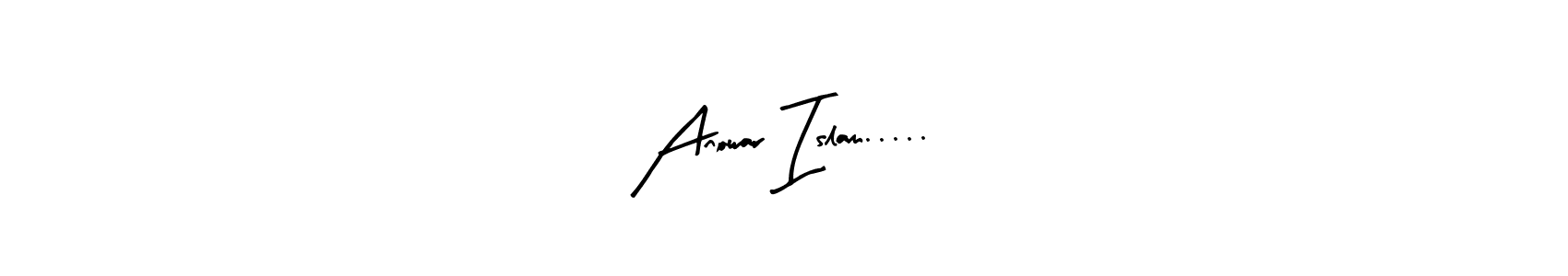 Also You can easily find your signature by using the search form. We will create Anowar Islam..... name handwritten signature images for you free of cost using Arty Signature sign style. Anowar Islam..... signature style 8 images and pictures png
